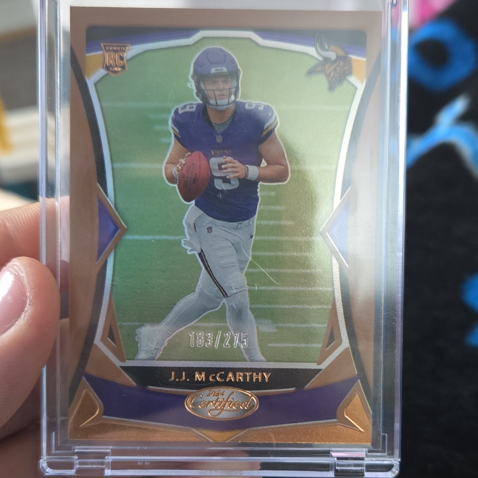 2024 Panini Certified J.J. McCarthy Minnesota Vikings #108 Mirror Bronze /275 RC