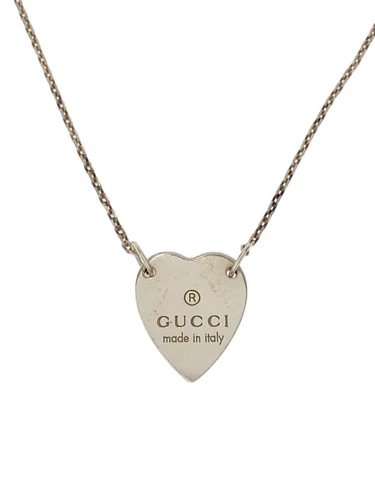 Collana Gucci piastra cuore SV925 argento con top da donna usata