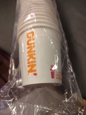 Dunkin Donuts Tiny Sample Hot Cups 50 Ct 