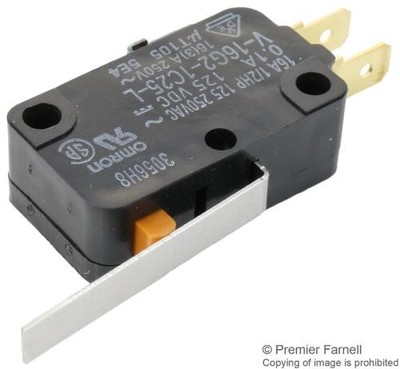 3pc OMRON ELECTRONIC COMPONENTS 'V-16G2-1C25-L(R) Switch; Microswitch Type: