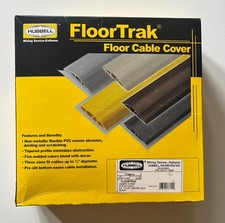 Hubbell PVC BLACK FloorTrak Floor Cable Cover 10 feet