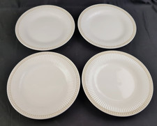 Juego de 4 platos de cena Lenox Butler's Destry 11,5" marfil borde en relieve borde con cuentas