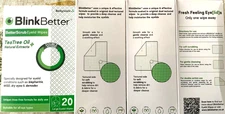 Blink Better Tea Tree Oil Eyelid Wipes 80 Wipes NEW Sealed Individual 4 Boxes