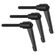 3Pcs Clamping Lever Handles, M6 x 40mm Male Thread Knobs Handle, Black