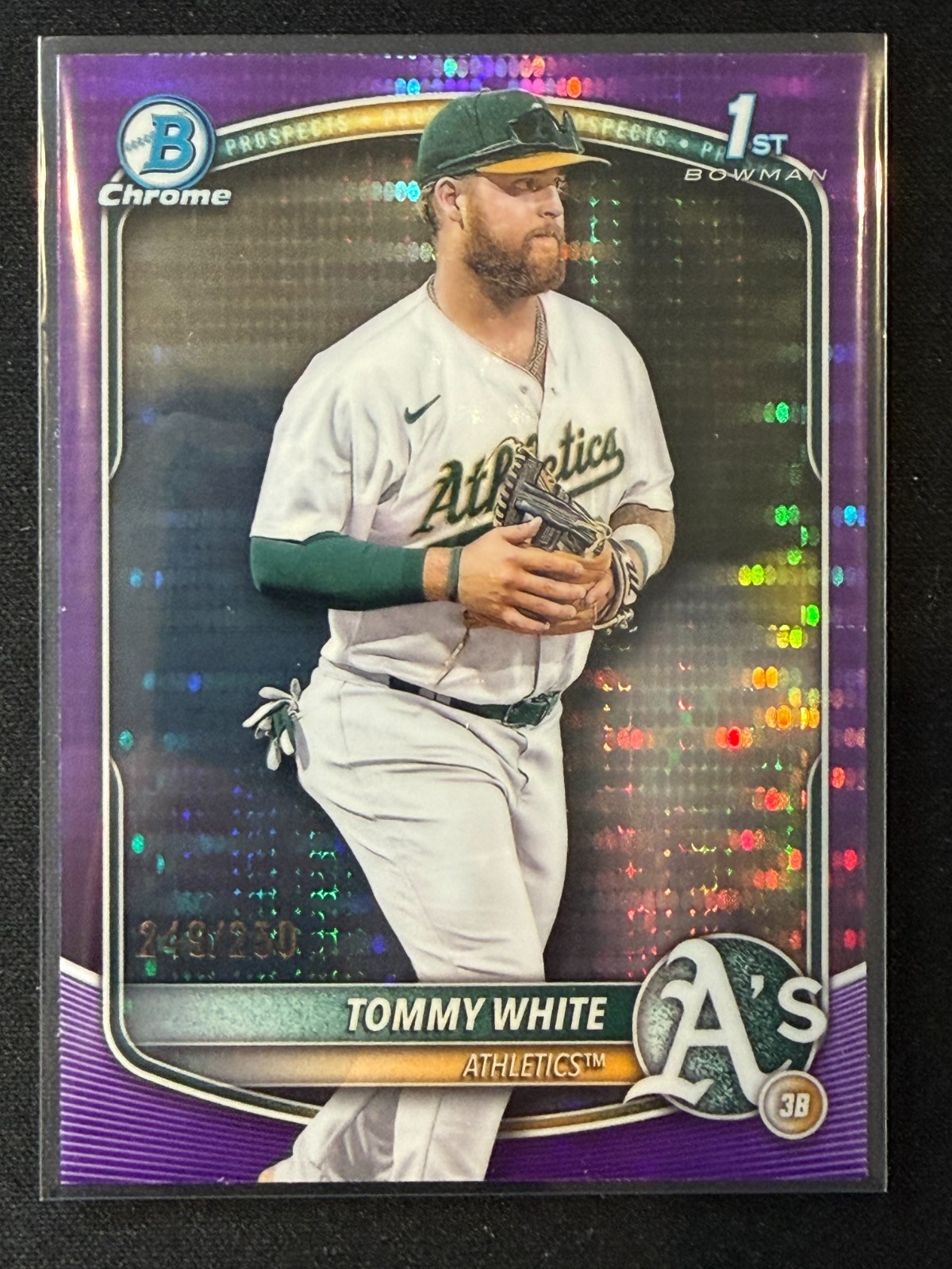 2025 Bowman Chrome 1st Tommy White Purple Pulsar /250