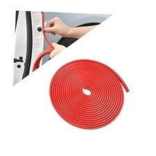 Car Door Edge Guards, 16Ft Universal Rubber Seal Protector U Shape 16FT Red