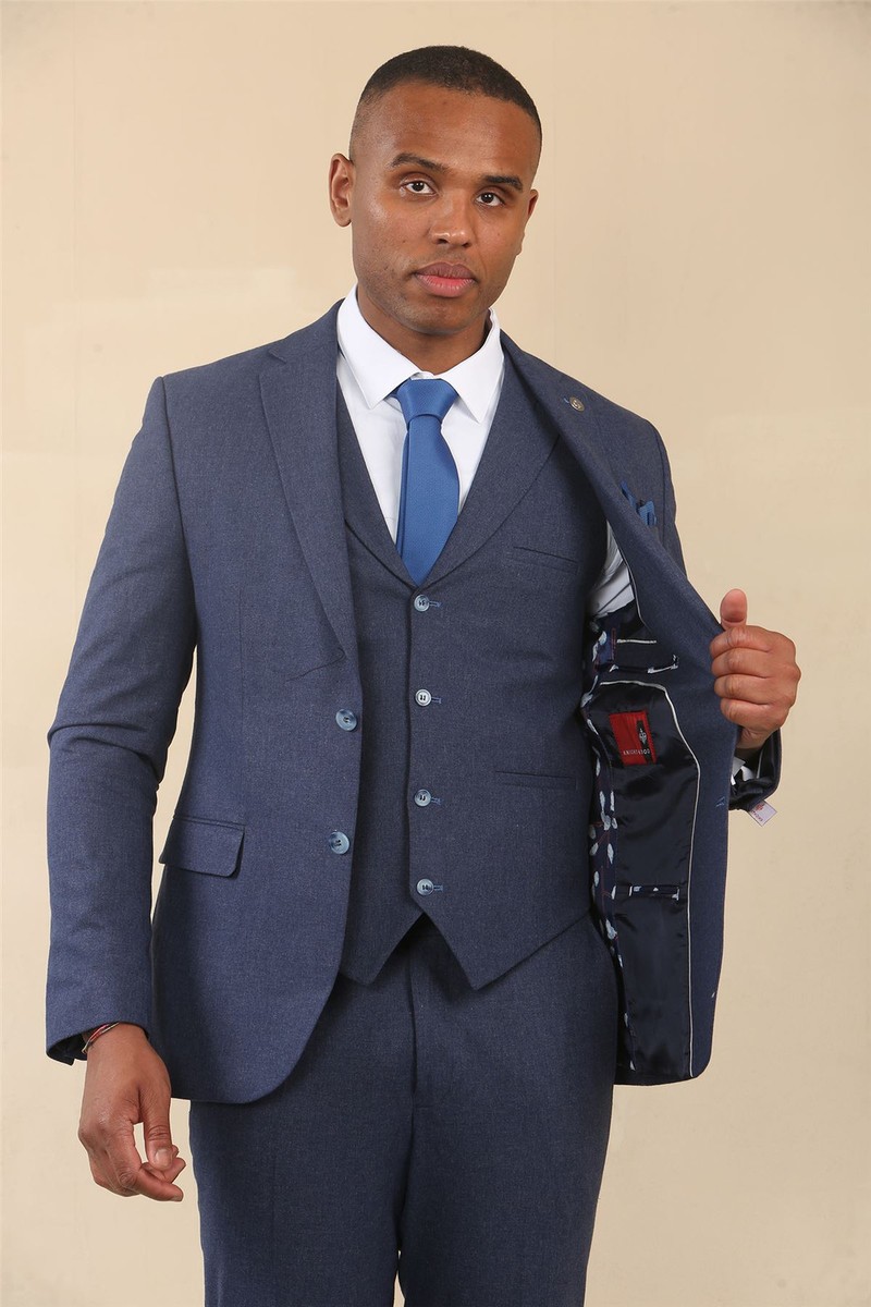 TP-24 - Men's Navy 3 Piece Linen Summer Wedding Suit | eBay UK