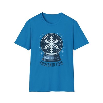Unisex Softstyle T-Shirt Snowflake Snow Globe Frozen Winter Holiday Christmas