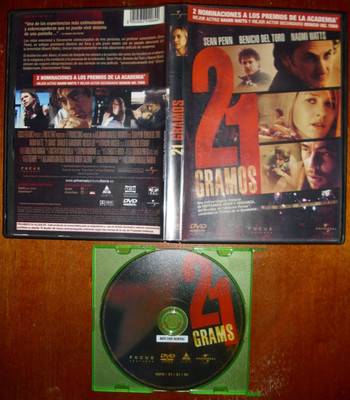 21 gramos (grams) [DVD] Alejandro González Iñárritu, Sean Penn, Benicio Del Toro