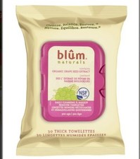 Blum Pro Age Daily Cleansing Makeup Remover Towelettes W Organic Grape Seed Ext
