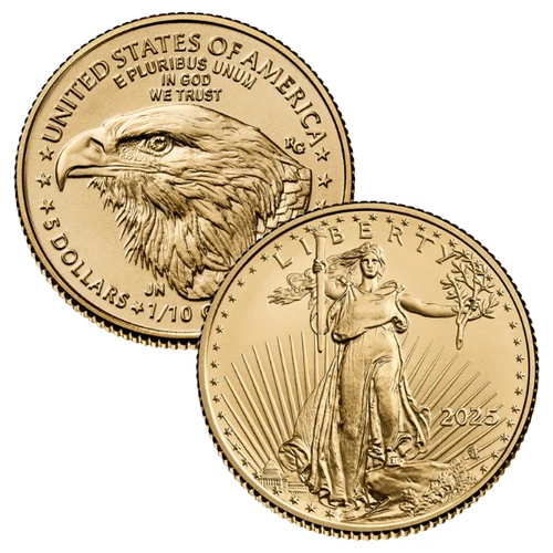 2025 1/10 oz American Gold Eagle Coin (BU) “Not Random”