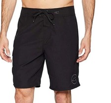 O'Neill L108419 Mens Onyx Black Santa Cruz Solid Boardshorts Size 29