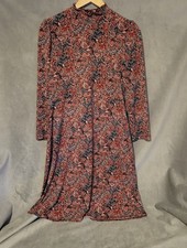 C. Wonder Mock Neck Knee Length Dress Long Sleeve Women's Size Medium Bohemian