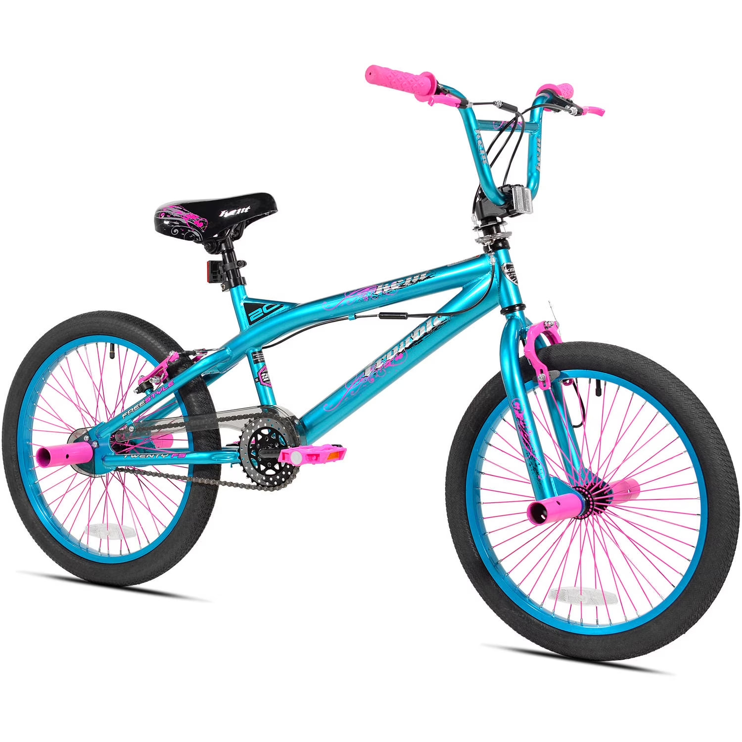 (New) Kids BMX Bike 20 Inch Aqua Pink Unisex for Riders 4 Ft 2 in to 5 Ft Tall (171.18 USD)