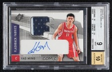 2004-05 SPx Flashback Fabrics Auto Yao Ming #164 BGS 9 MINT HOF e1e