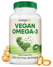 Vegan Omega 3 , Algae Omega 3 Fish Oil Alternative, 300mg Vegan DHA Fatty Aci...