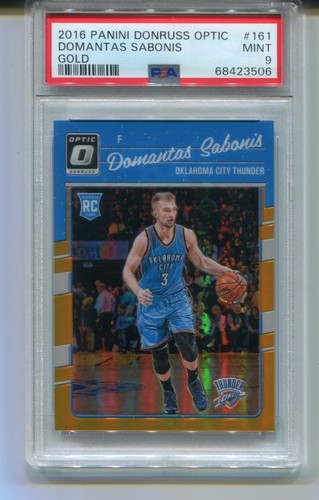 2016 Donruss Optic Domantas Sabonis Rookie Gold #161 06/10 PSA 9