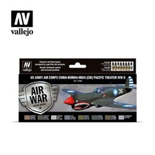Vallejo 71184 US Army Air Corps CBI Model Air Paint Set 8 Colors 