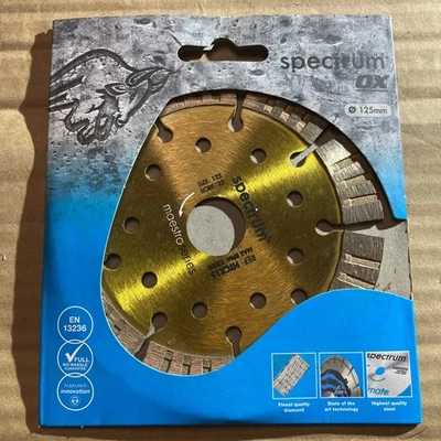 Ox Spectrum Maestro HTCX15 125mm 5” Universal Diamond Blade Disc Stone Concrete - Image 1 of 4