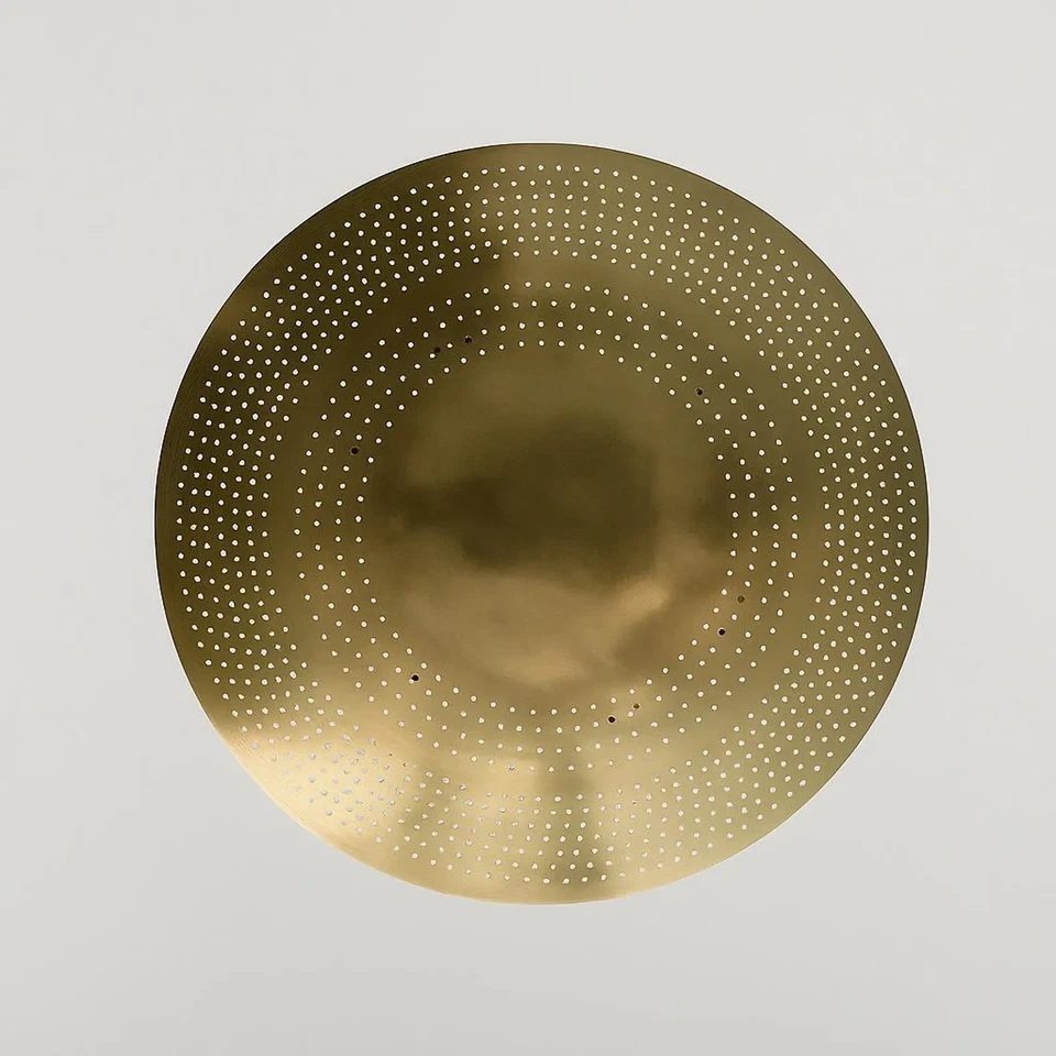 Brass Chandelier CeilIng Flush Mount Hanging Pendent 6 Light Stilnovo X-mass Gif - Image 4 of 4