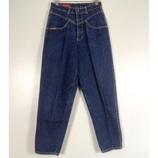 Vintage Sasson Jeans Womens Junior 9 High Rise Tapered Dark Wash