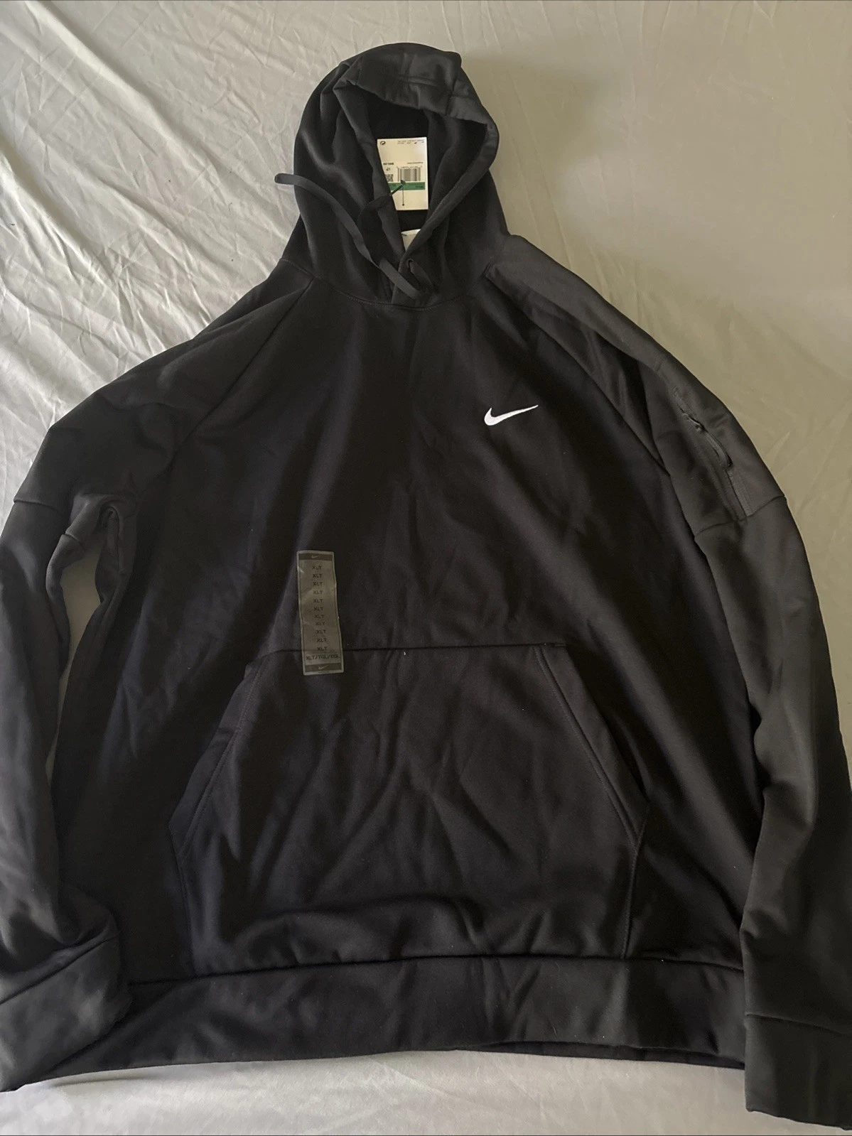 Nike Hoodie Sweatshirt Therma-Fit Zip Pocket Solid DQ4834-010 Men's Size XLT