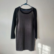 Gray Body Con Sweater Dress Womens Size M