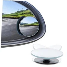 Guirnd 4PCS Blind Spot Mirror, Round HD Glass Side Blindspot, Frameless Convex 