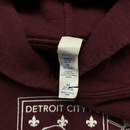 Detroit City Football Club Hoodie Pullover DCFC Soccer Maroon Kids' Sz Medium - Picture 3 of 4
