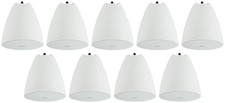 9 Rockville PEN-65T White 6.5" 70V Hanging Pendant Speakers For Office/Bar/Cafe