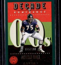 2023 Panini Legacy Jonathan Ogden Decade of Dominance Green #/100