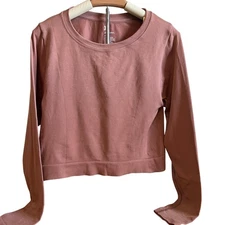 All in Motion Women's Tan Seamless Long Sleeve Crop Top - Size XXL - NWT