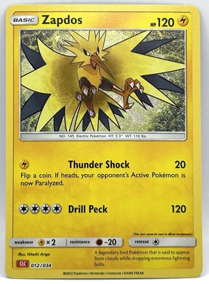 Zapdos 012/034 CLC Classic Collection Holo Pokemon | eBay
