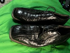 Stacy Adams Men Black Leather ostrich 10 1/2