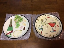 Vintage Truss Merlot Celebration Pair of 8"inch Appetizers Plates