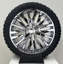 Chrome 22 Multispoke Wheels Rugged Terrain Tires Chevy Tahoe Silverado Suburban Chrome 22 Multispoke Wheels Rugged Terrain Tires Chevy Tahoe Silverado Suburban