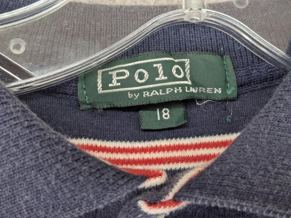 Polo Ralph Lauren Polo Shirt Boys 18 Striped Short Sleeve Classic Rugby Tenni - Image 4 of 4