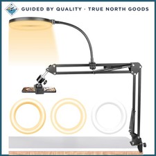 Overhead Phone Mount with Adjustable Ring Light for Video Recording Setup