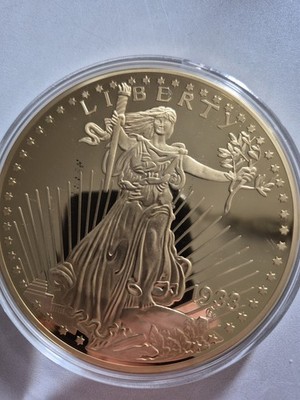 Gigant Medaille USA 1933 Gold Double Eagle - vergoldet