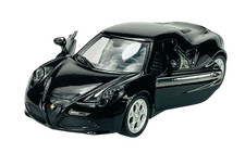 WELLY ALFA ROMEO 4C BLACK 1:34 1/34-1/39 DIE CAST METAL MODEL NEW IN BOX 43676