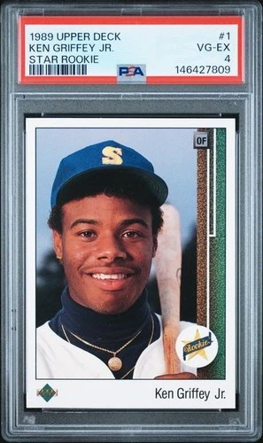 PSA 4 1989 Upper Deck UD Star Rookie RC #1 Baseball Card VG-EX Ken Griffey Jr