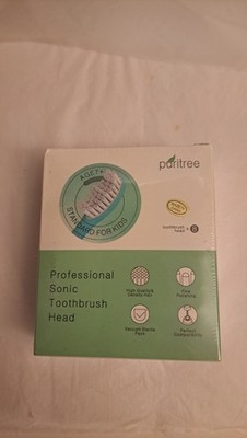 Puritree 8 Count Box Youth Professional Sonic Toothbrush Heads for Kids