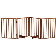 24 Inch Brown Foldable 4-piece Pet Fence