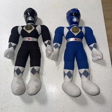 Vintage 1993 Saban Blue  Black Power Rangers 18  Plush Lot Of 2 NICE