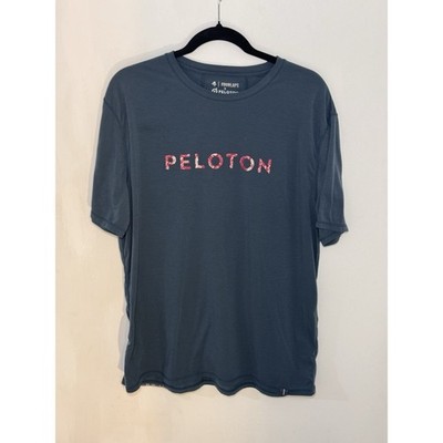 Peloton x Four Laps Shirt Mens Large Blue Workout Top RE-UP Recycled