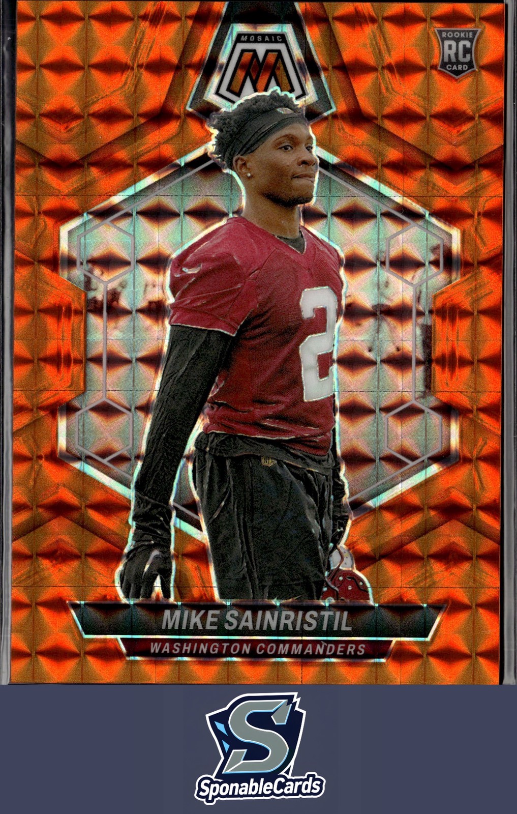 Mike Sainristil Panini Mosaic #349 Orange