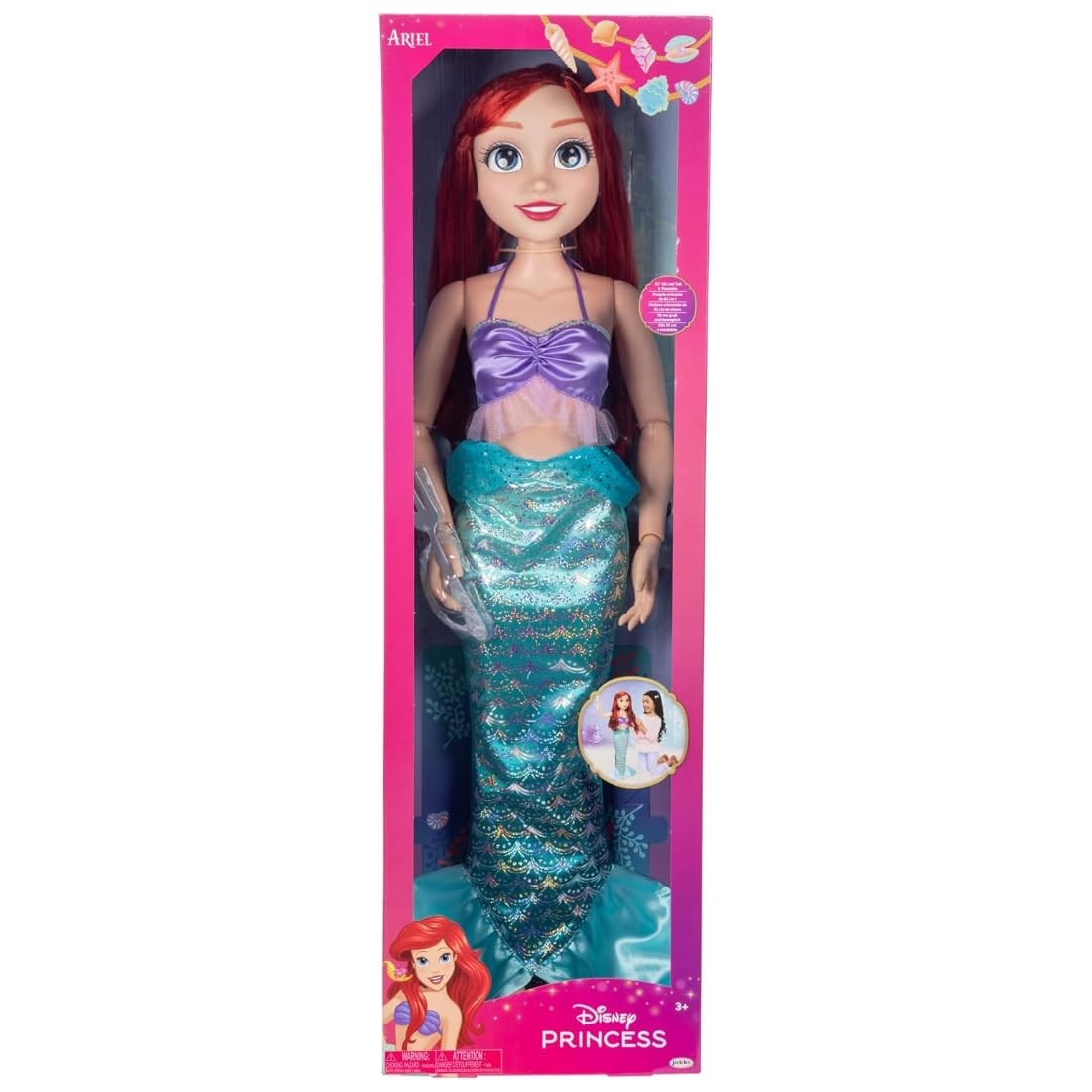 Jakks Pacific Turchese/Multicolore Disney Princess Playdate Ariel - Immagine 3