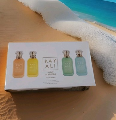 4 x KAYALI VACAY IN A BOTTLE MINI SET 10ML MARRAKESH CAPRI MAUI