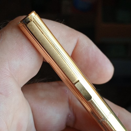 Aurora Penna Stilografica Dorata con Righe - Never Used - Pennino 14K - Foto 5 di 11