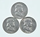 Higher Grade - 1954-D 1954 1957 Franklin Half Dollar 90% SIlver Lot *157